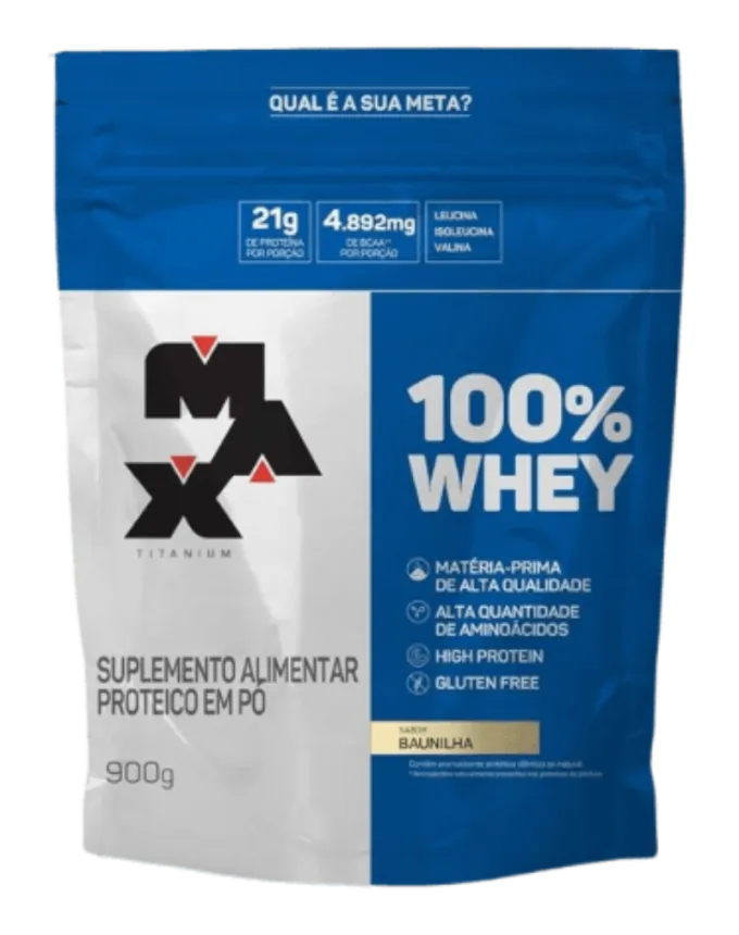 100% Whey Protein (refil-900g) Max Titanium
